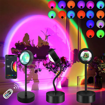 USB 5V Tuya Smart Sunset Lamp Night Light Sunset Projector Smart Life APP Remote Led Lights Room Decoration Photography Gift